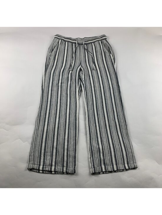 Old Navy Pants - Old Navy Black Natural Stripe Linen Blend Wide Leg Lounge Pant S